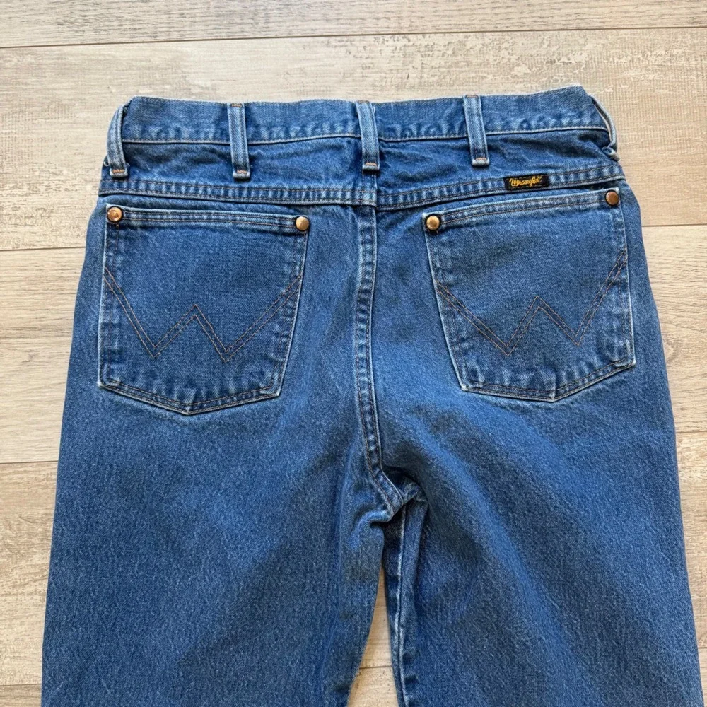 Vintage Y2K Wrangler 980DEN Straight Leg Blue Jeans 31x32 90s Western Cowboy
